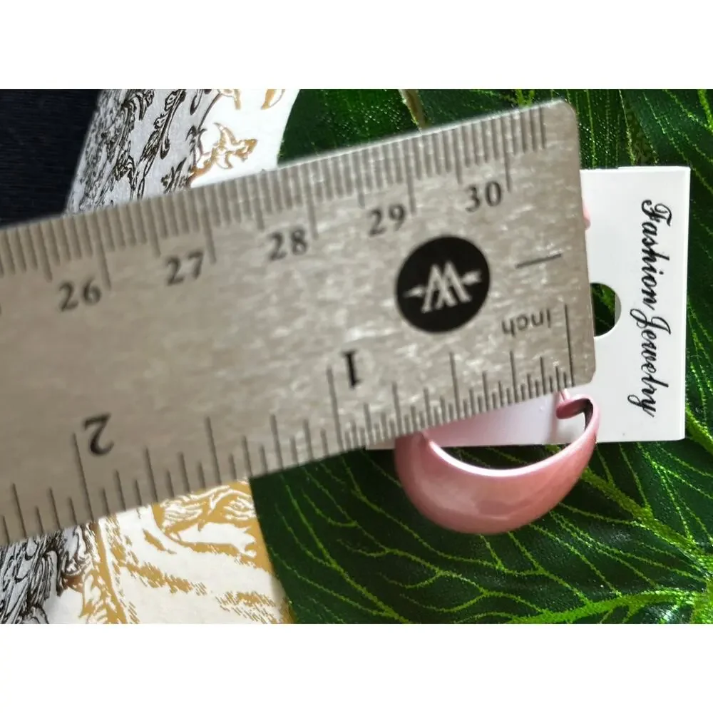 BOGO FREE PINK 1/2 hoop earrings